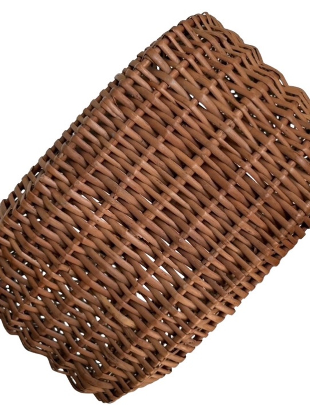 Vintage basket Woven wicker woven Handheld handbag purse Bag - Picture 3 of 8